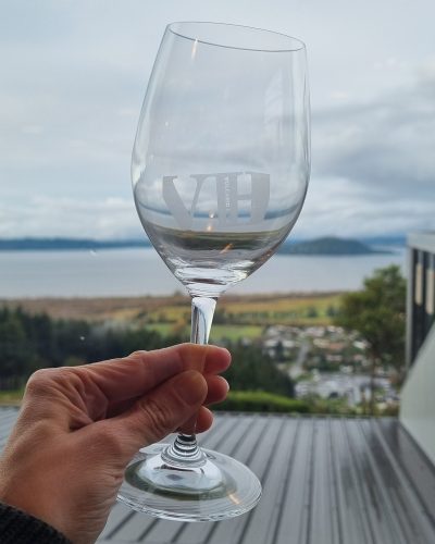 Branded Volcanic Hills Wine Glass